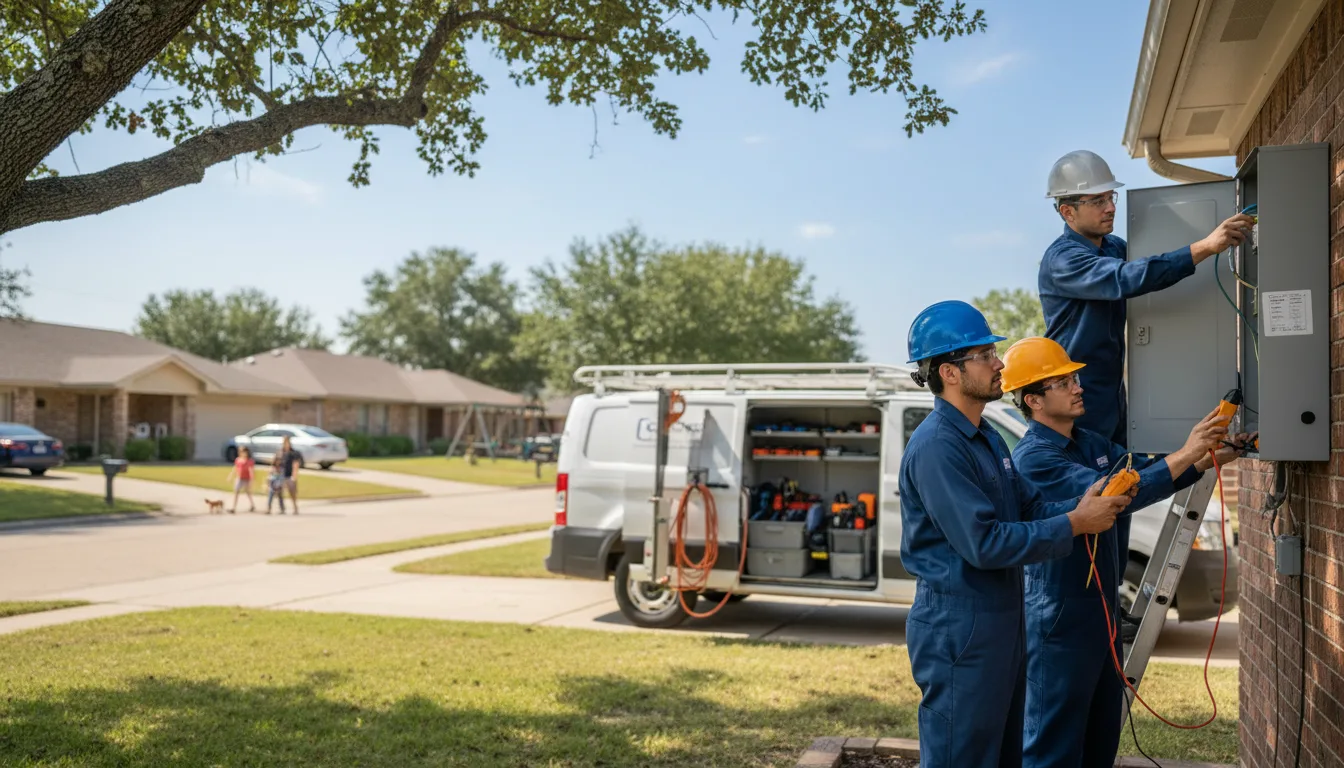 Certified electrician providing emergency electrical services in Brashear, TX